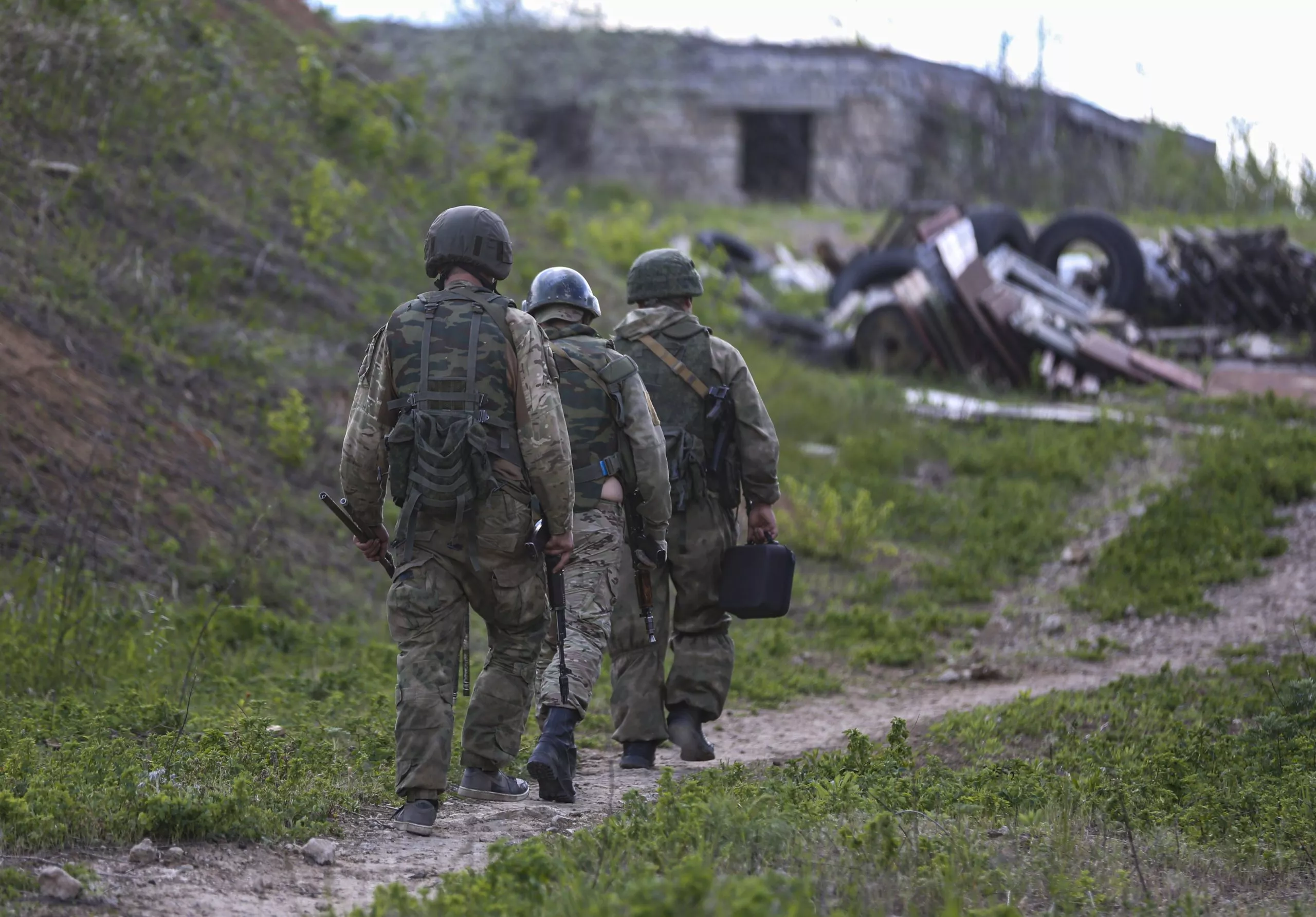 Self-proclaimed Donetsk People’s Republic militias on the frontline