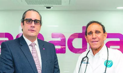 Antonio Musa Biaggi y el doctor  Antonio Cruz Jiminián.
