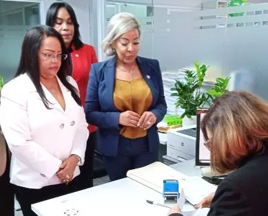 Diputados del exterior al depositar la iniciativa.