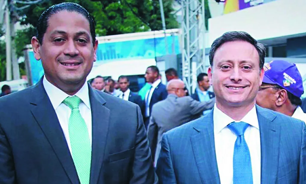 Rafael Stefano Canó Sacco y  Jean Alain Rodríguez juntos en un evento proselitista. archivo