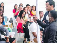 Parte de los jóvenes que participaron del casting.