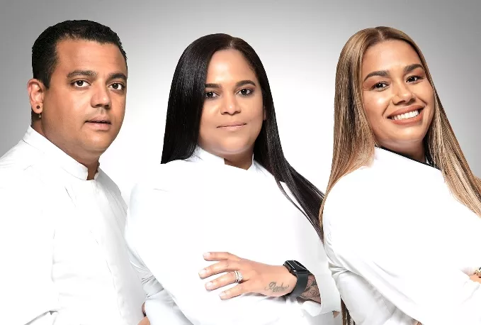 Los chefs dominicanosAmilkar Gonell, Pamela Gonell y  María Marte.