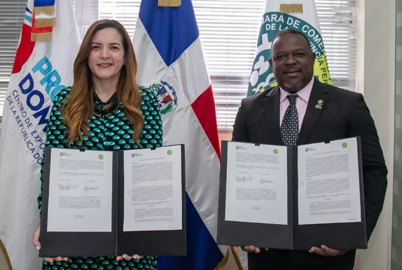 Ejecutivos de ProDominicana y la Cámara de Comercio.