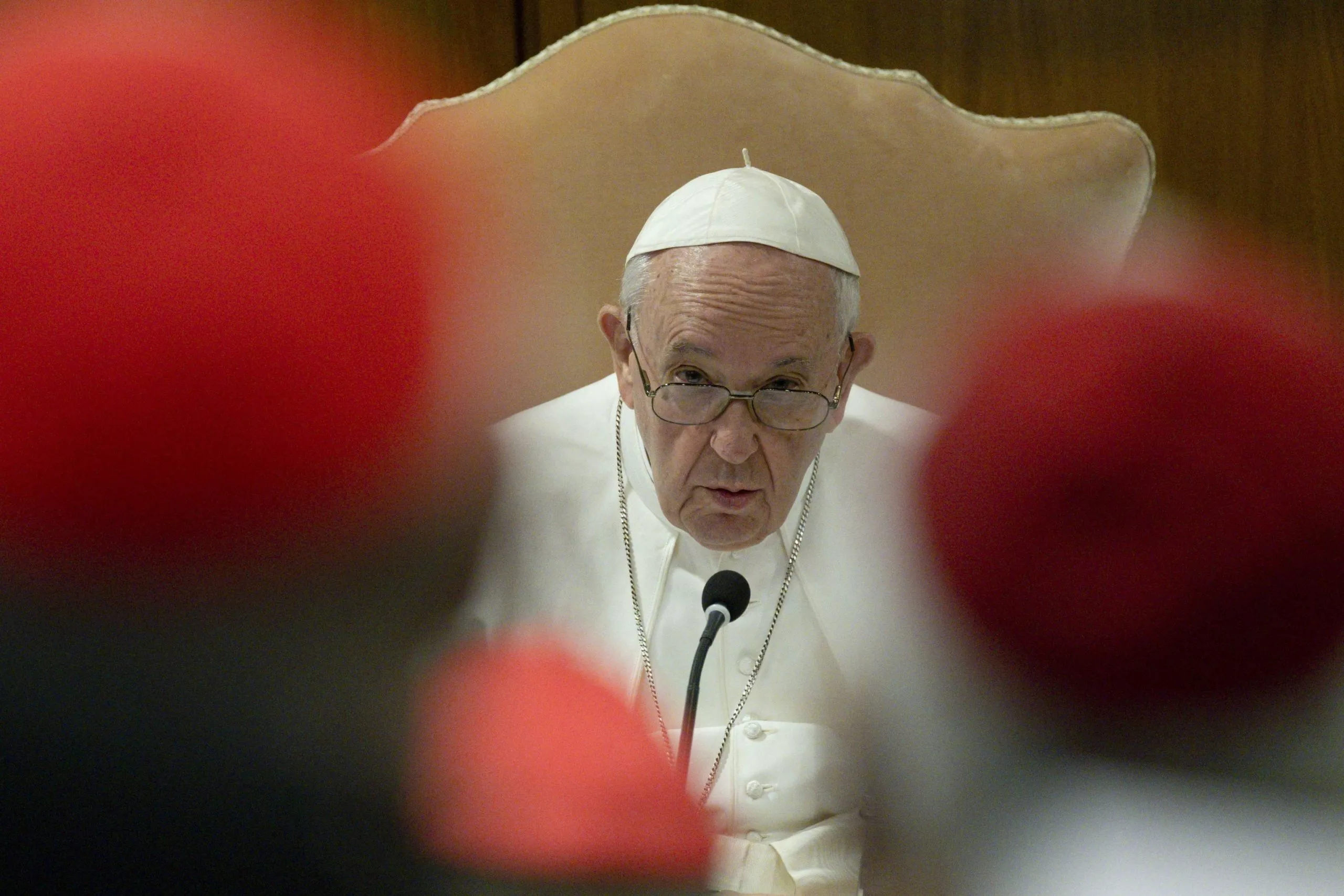 Pope Francis meets the Cardinals in the Vatican