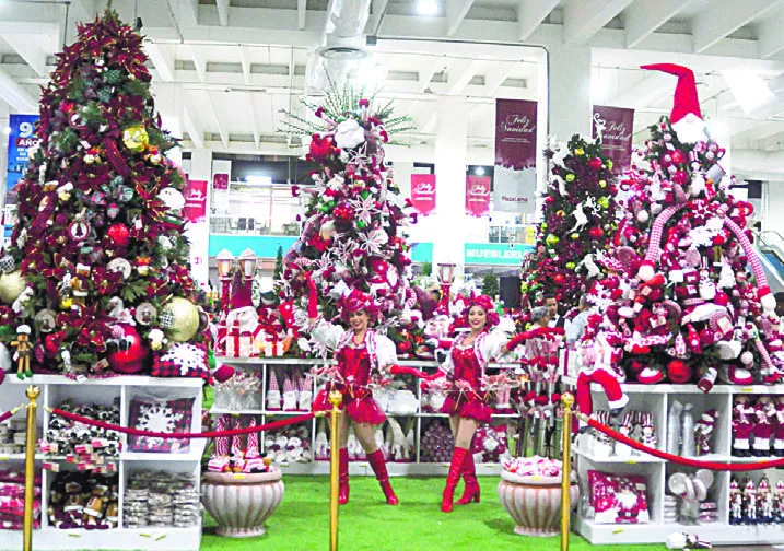 Una variedad de  objetos de la Navidad están disponibles para los  clientes.  nicolás monegro