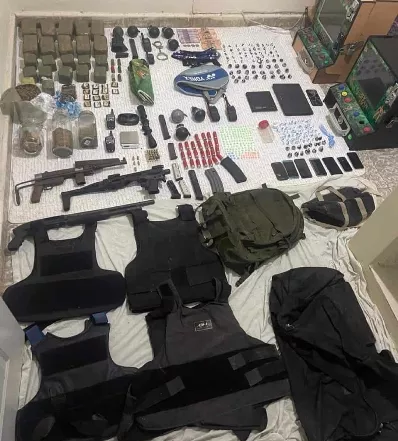 Se confiscaron diferentes tipos de armas y municiones.