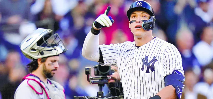 Aaron Judge  es uno de los peloteros que más llamará la atención  en la agencia libre.  AP