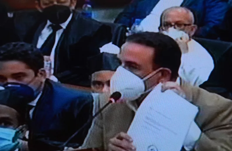 Alexis Medina Sánchez durante uno de las audiencias.