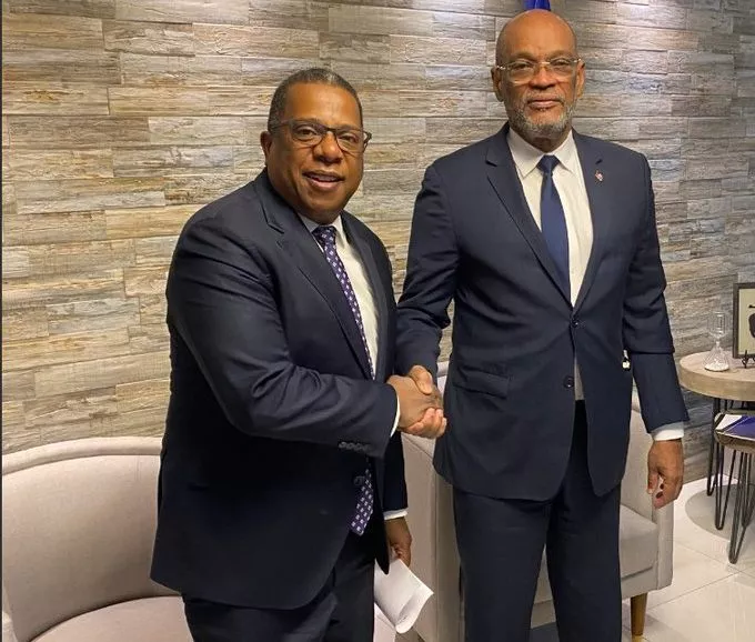 Ariel Henry y delegación EEUU