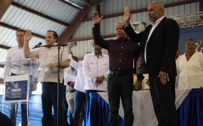 Bisonó, Paliza y Lantigua ayer.  FUENTE EXTERNA