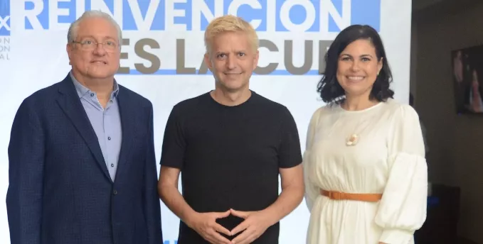 Miguel Lama, Leo Piccioli y Cayra Bencosme.