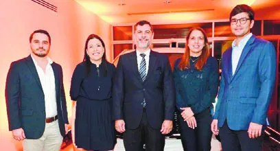 Francisco Martínez, Marielly Figueroa, Anibal Rodríguez, Carmen Mejía y Alexis Anselin.