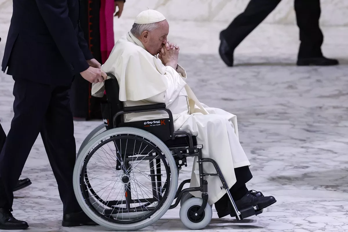 Pope Francis meets Vatican employees for the exchange of Christmas greetings