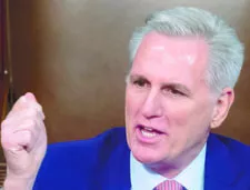 Kevin McCarthy no obtuvo los 218 votos   necesarios.