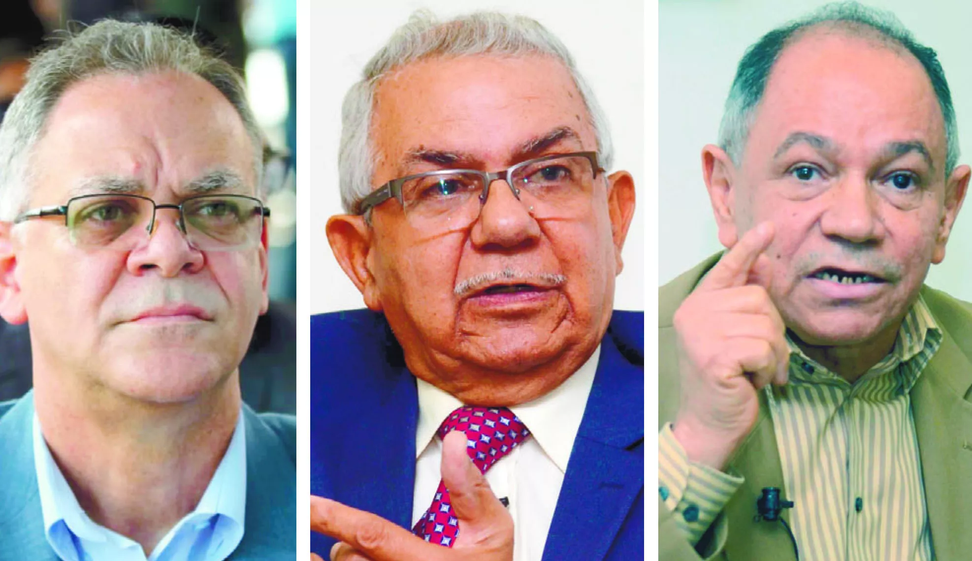 Luis Holguín, Arismendi Díaz y Rafael Pepe Abreu ofrecieron declaraciones a EL DÍA sobre la situación de las pensiones.
