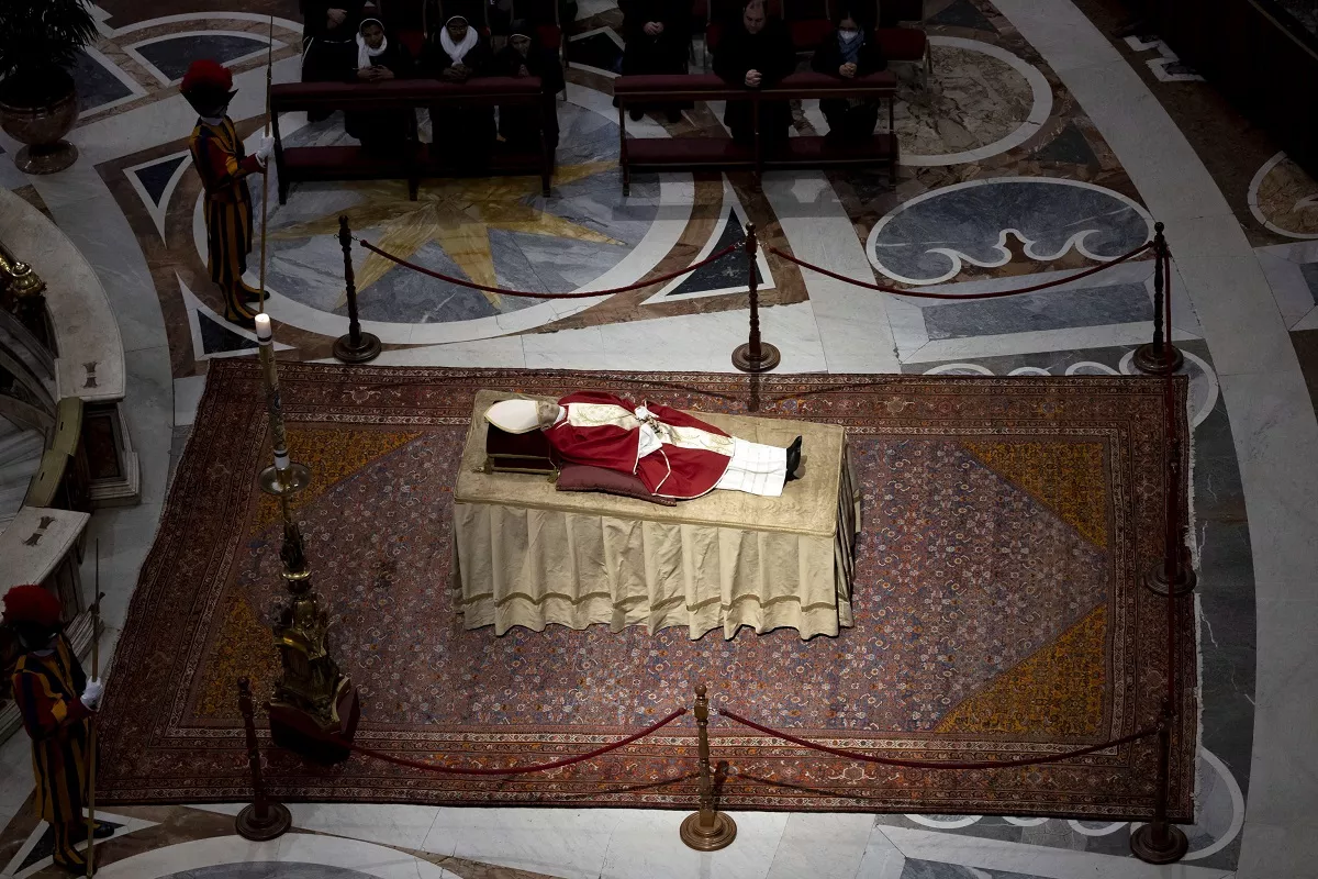 Pope Emeritus Benedict XVI’s body lies in state in St. Peter’s Basilica for public viewing