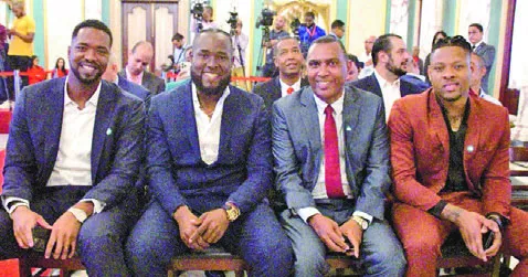 Eloy JIménez, Cristian Javier, Juan Mercado y Gregory Soto.