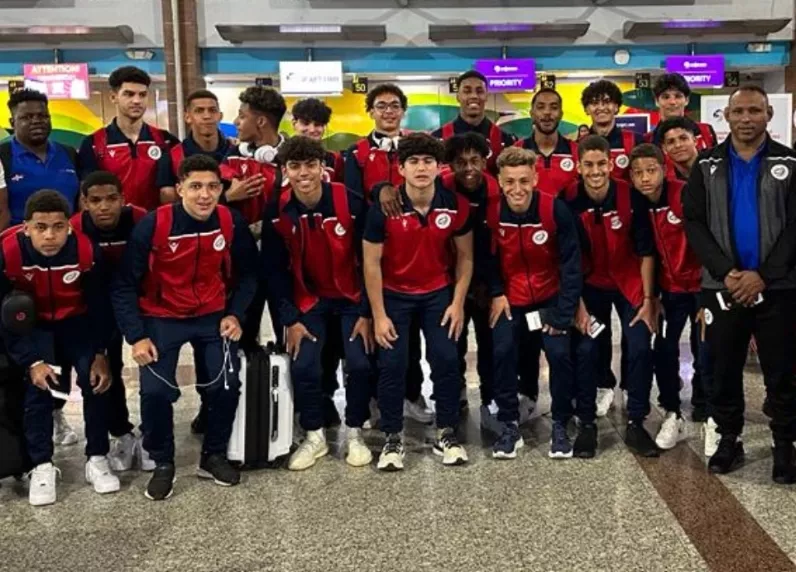 Integrantes de la selección dominicana de fútbol U-17.