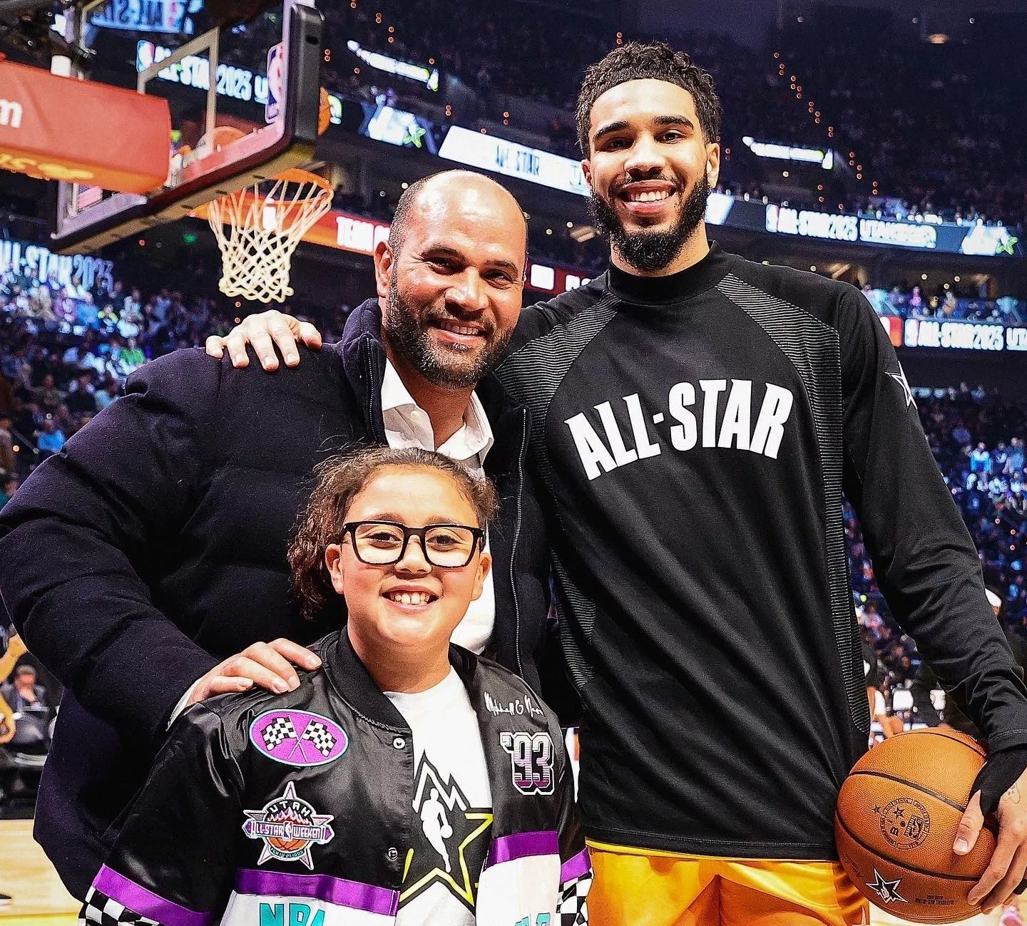 Jayson Tatum con Albert Pujols: