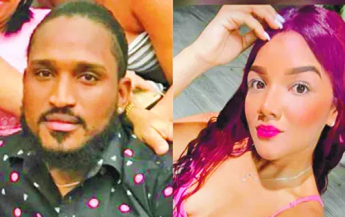 La pareja Luis Miguel Jáquez  y Elizabeth Almarante.