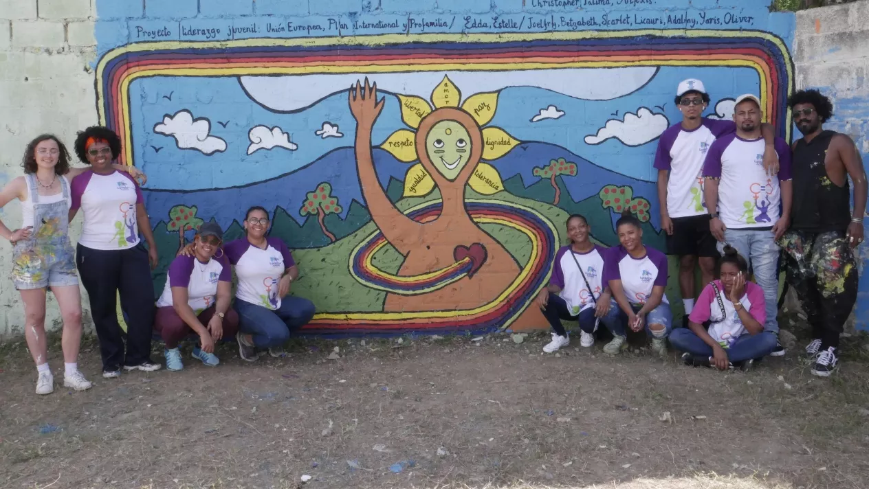 Parte de los jóvenes que forman parte del proyecto creativo y social.
