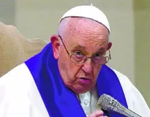 Francisco pide que el agua no sea  motivo de guerras.