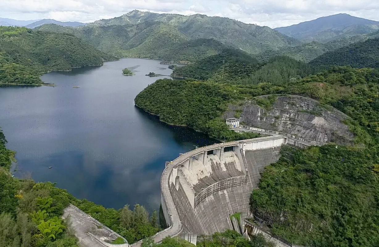 Presa Rincón, que abastece de agua potable a varias comunidades  de  La Vega.