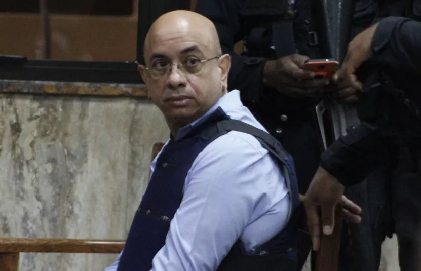 Fausto Miguel Cruz de la Mota en el  tribunal.