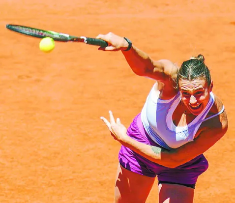 Aryna Sabalenka triunfó ayer en el Abierto de Madrid.   Ap