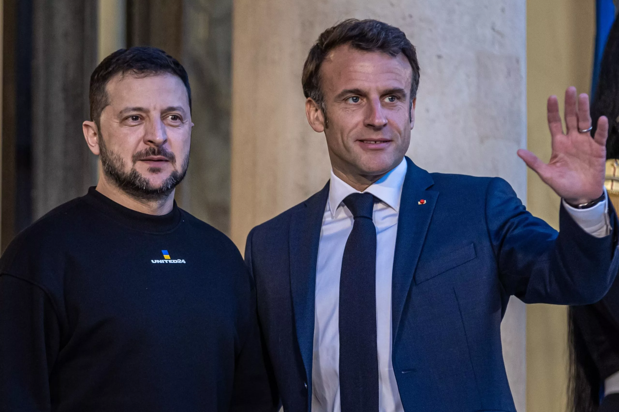 Ukraine’s President Zelensky meets French President Macron in Paris