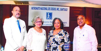 Ejecutivos del Patronato Nacional de Ciegos, en la rueda de prensa.
