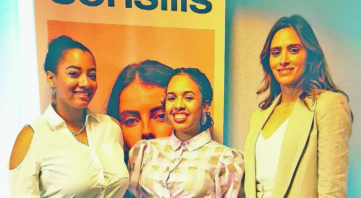 Valerín Jiménez, Giany Franco y Laura Yunén