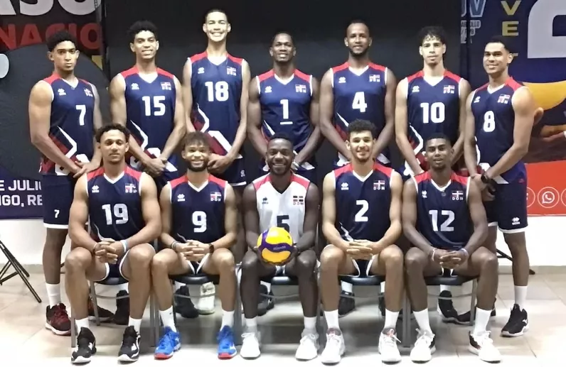 Integrantes del equipo de voleibol masculino.