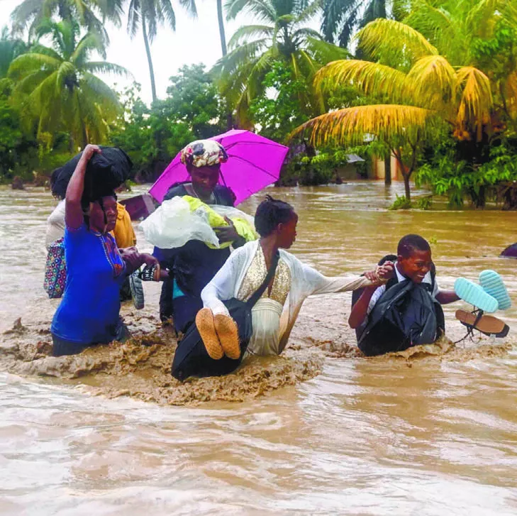Las inundaciones constituyen el mayor peligro para los haitianos.  Archivo