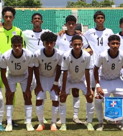 Integrantes de la selección dominicana de fútbol U15.
