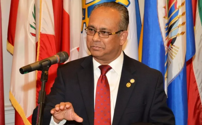 Albert Ramdin, canciller de Surinam, habló de la asistencia.
