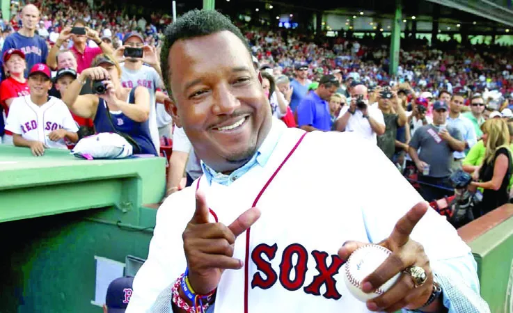 El dominicano Pedro Martínez es muy querido y admirado por los fanáticos de Boston.  Ap