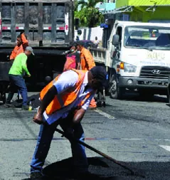 Carretera siendo reparada.