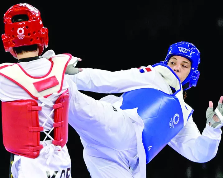 Katherine Rodríguez ratificó su e status de estelar equipo dominicano taekwondo.  Archivo