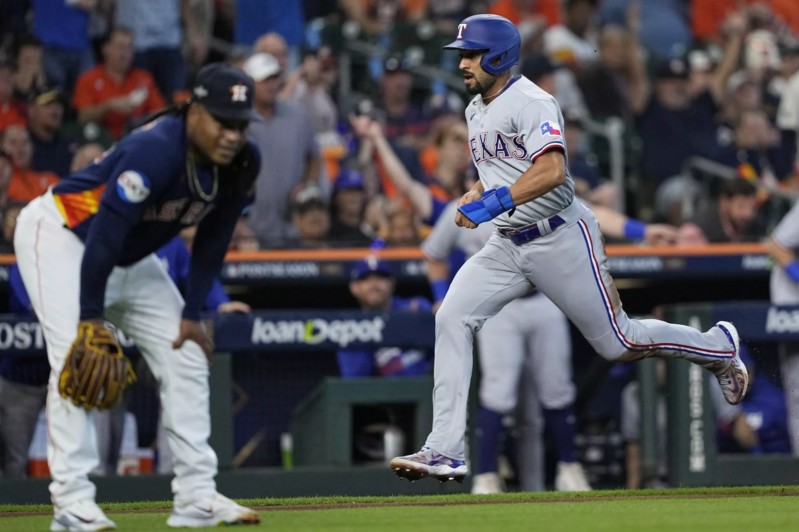 APTOPIX ALCS Rangers Astros Baseball