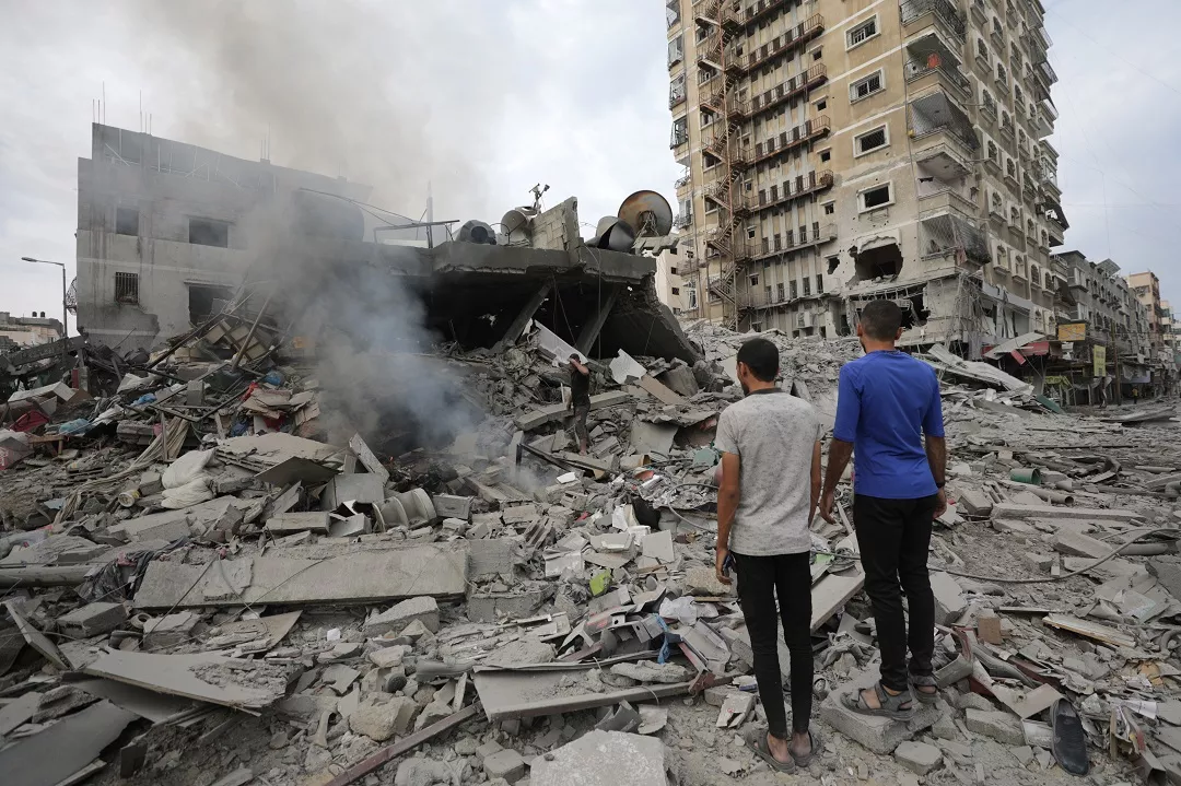 Damage in Gaza following Israeli strikes