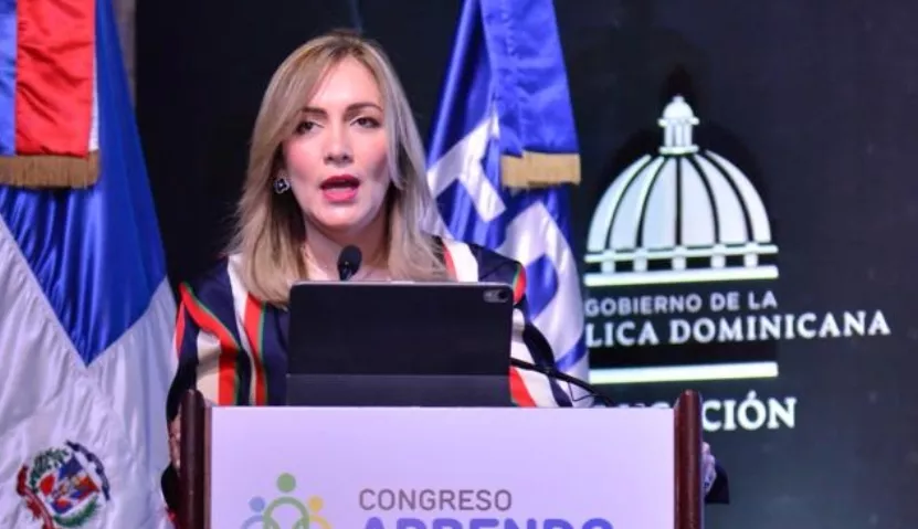 María Waleska Álvarez durante una de sus participaciones.