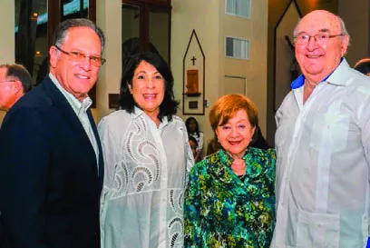 Marcel Morel, Elizabeth Ovalle de Morel, Irma Frank y Richard Frank.