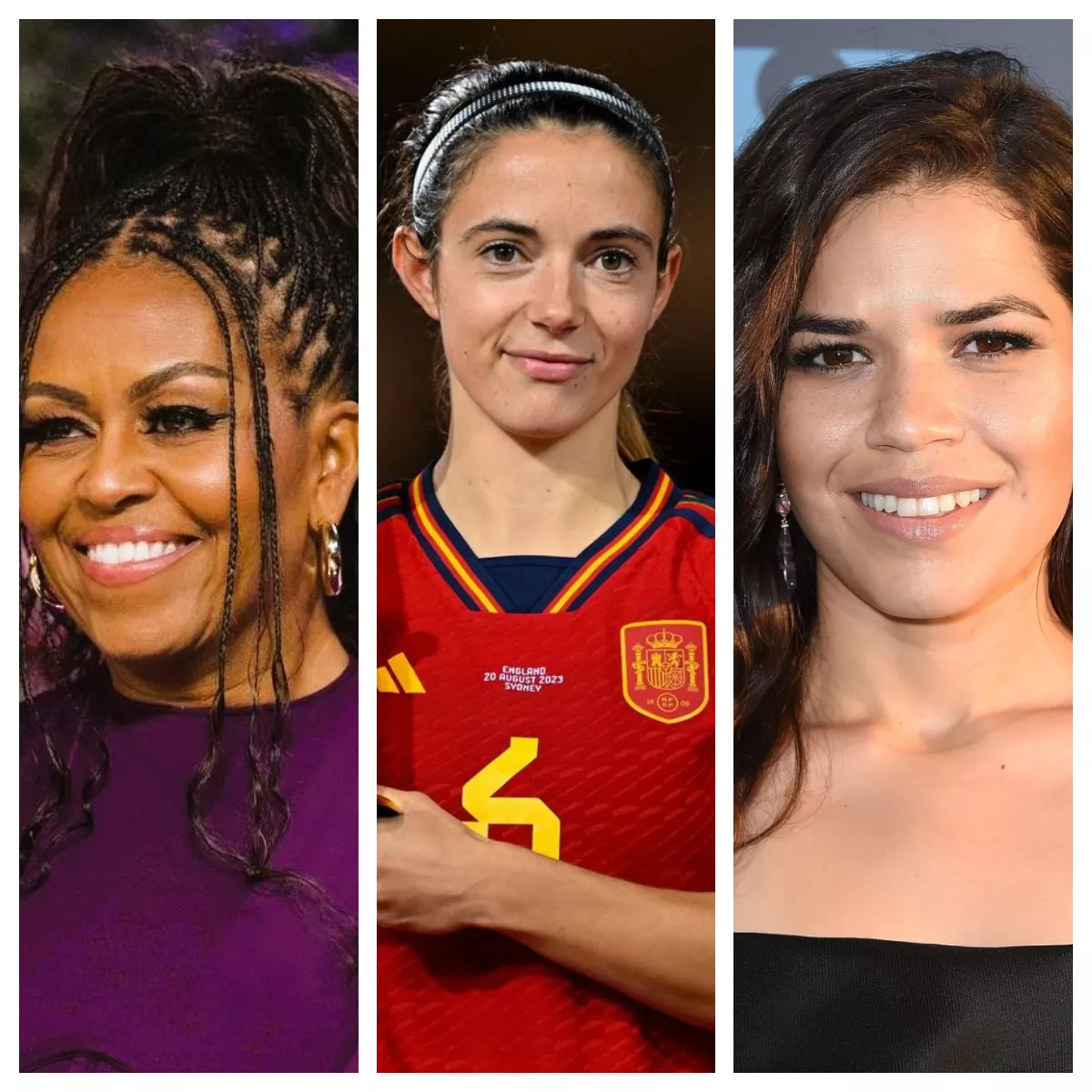 Michelle Obama, Aitana Bonmatí y America Ferrera,