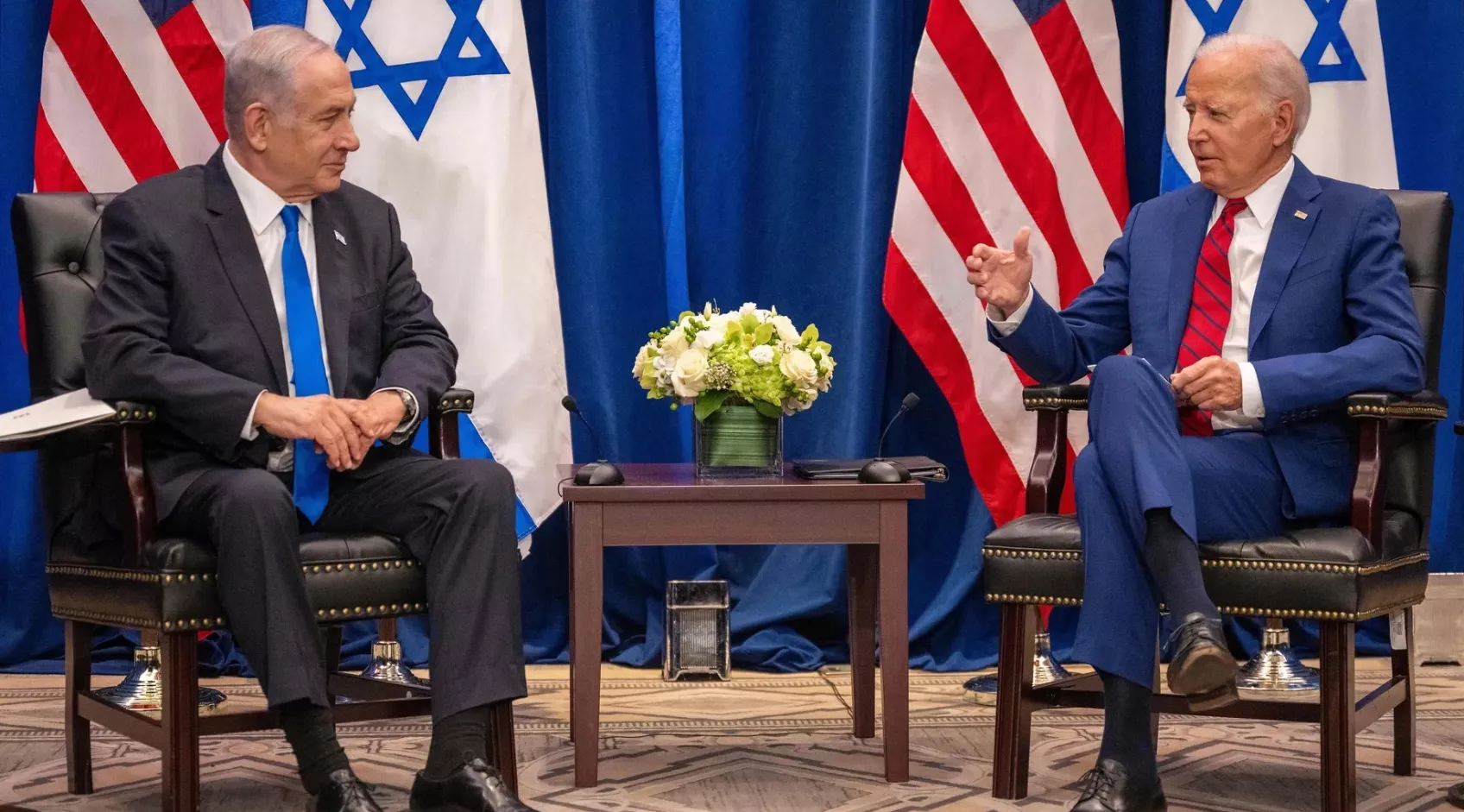 El presidente Joe Biden y el primer ministro de Israel, dos aliados firmes en el conflicto armado que se mantiene vivo.