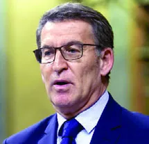 El líder del Partido Popular, Alberto Núñez Feijóo