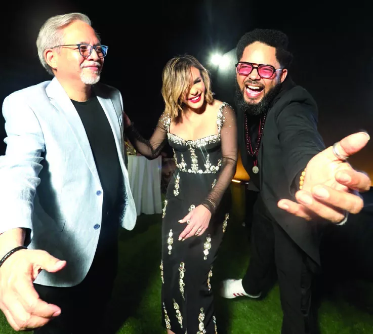 Pengbian Sang,  Luz Gracia y  Gabriel Lantigua  durante   rueda de prensa.