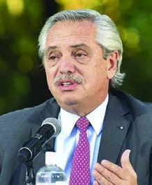 Alberto Fernández, presidente saliente del país.