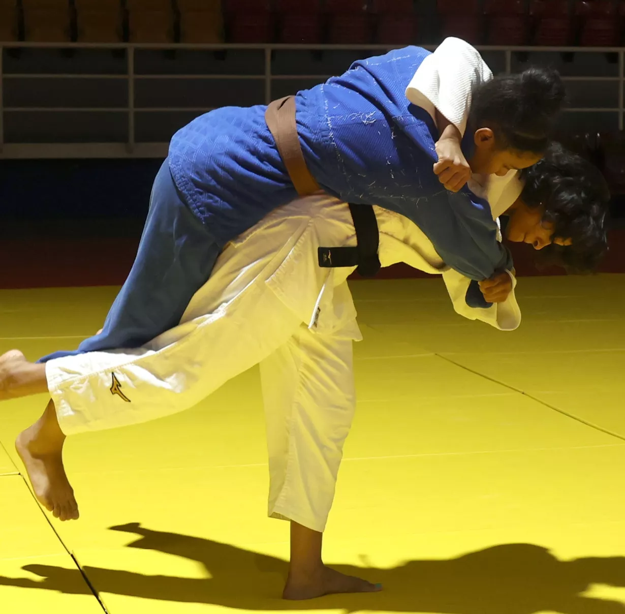 Ana Rosa mientras entrena   duro  en el complejo de judo del Centro Olímpico .  Alberto  calvo