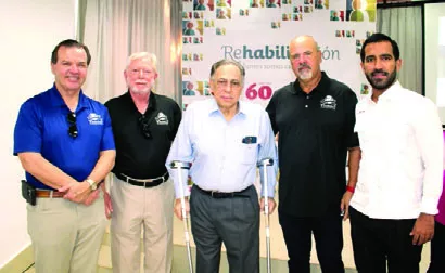 Celso Marranzini, al centro, junto a directivos de varias fundaciones.